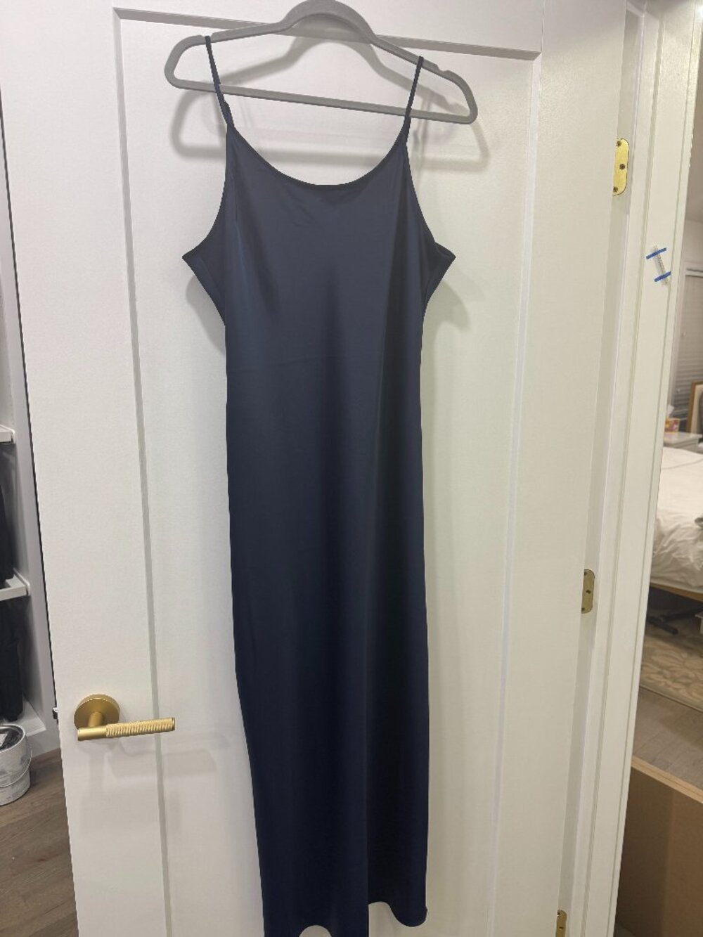 Point Navy Slip Dress